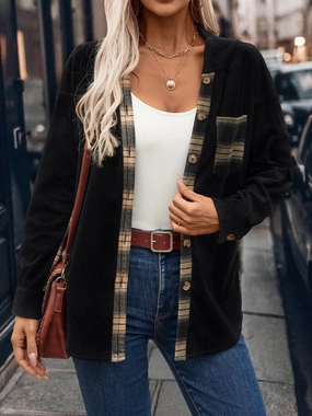 Pocketed Plaid Button Down Hooded Shacket Mega Discount Event