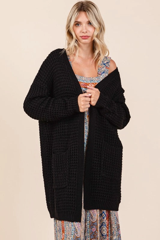 Online Exclusive Deal Mittoshop Open Front Long Sleeve Longline Cardigan