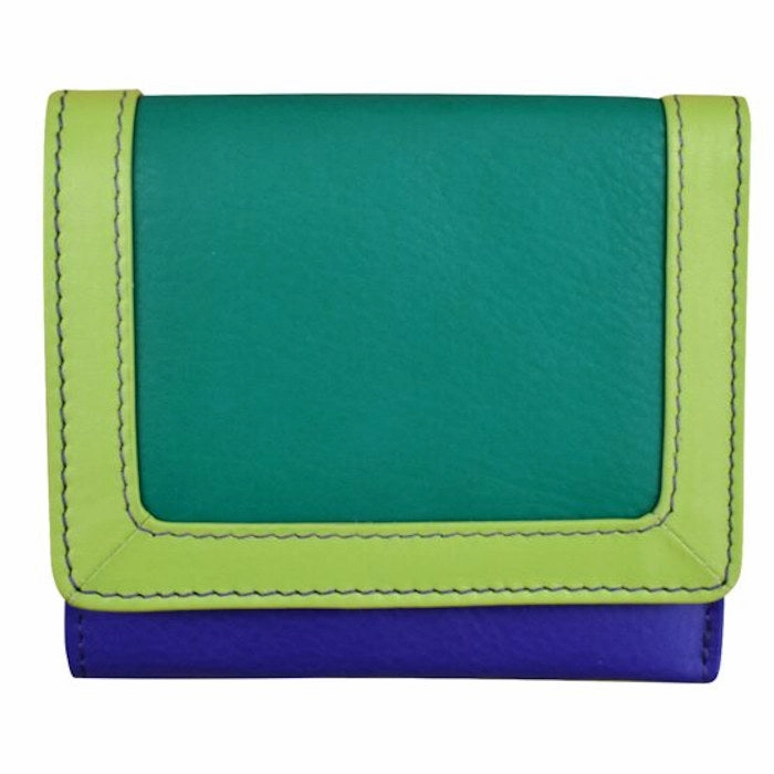 Weekend Sale Special Color Block Tri-Fold Mini Wallet