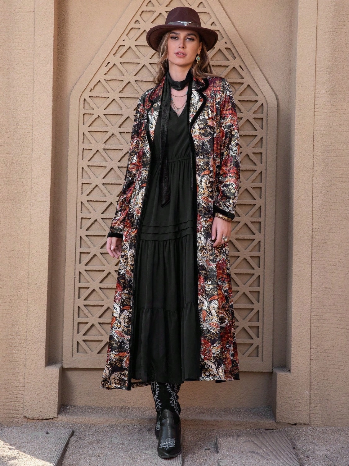 Sweet Deal Today Clearance Event Alert Printed Open Front Long Sleeve Outerwear