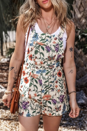 Printed Square Neck Wide Strap Romper Shop Todays Picks Shop Smart Save