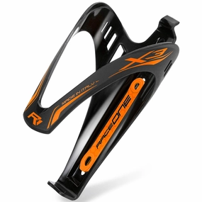 RaceOne X3 Rubber bottle cage - Black orange