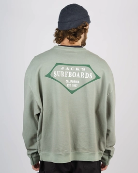 Retro Lam Heavyweight Crewneck - Sage Limited Stock Alert