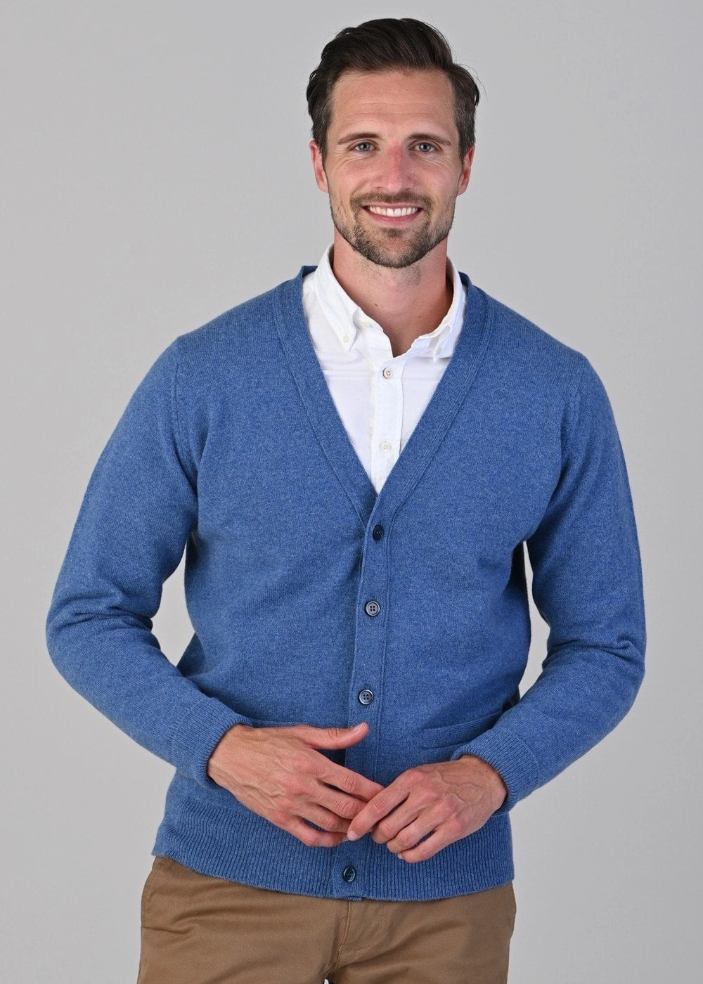 Trending Hot Deal Rob 2 Ply Lambswool Cardigan