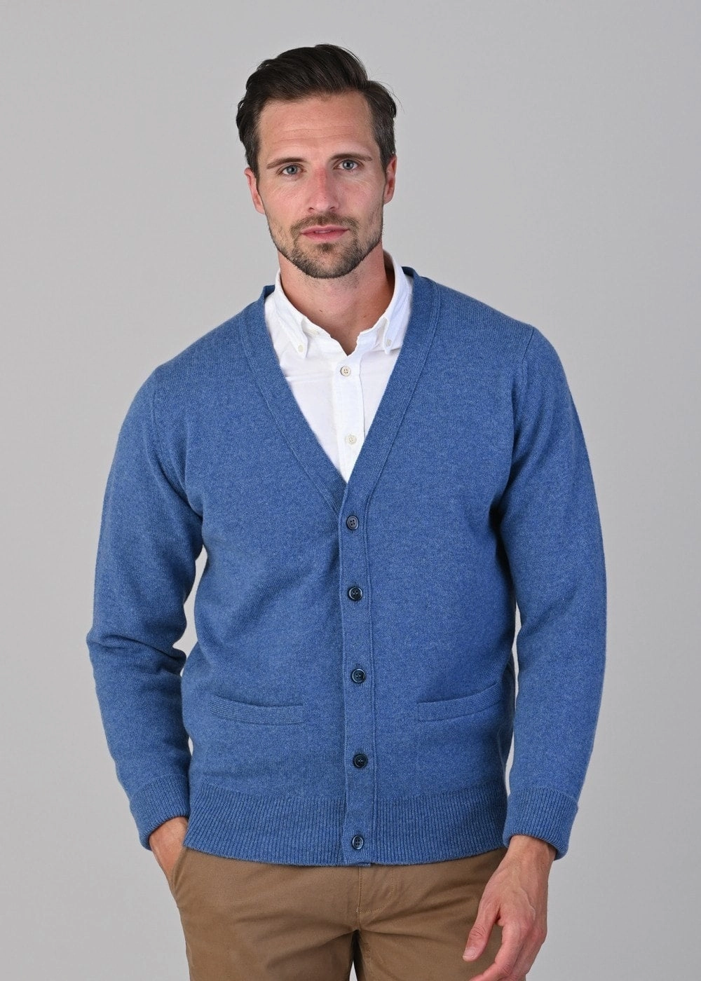 Last Chance Steal Trending Now Discount Rob 2 Ply Lambswool Cardigan