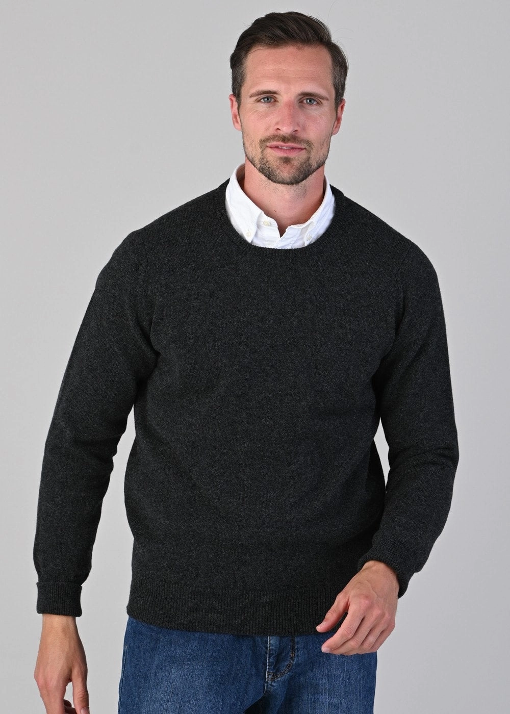 Rob 2 Ply Lambswool Crew Neck Hot Item Clearance