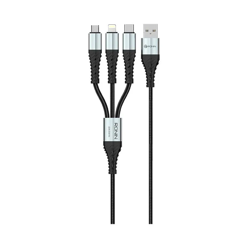 Ronin R-305 3 In 1 Durable Braided Cable Flash Sale Alert Now Daily Special Offer