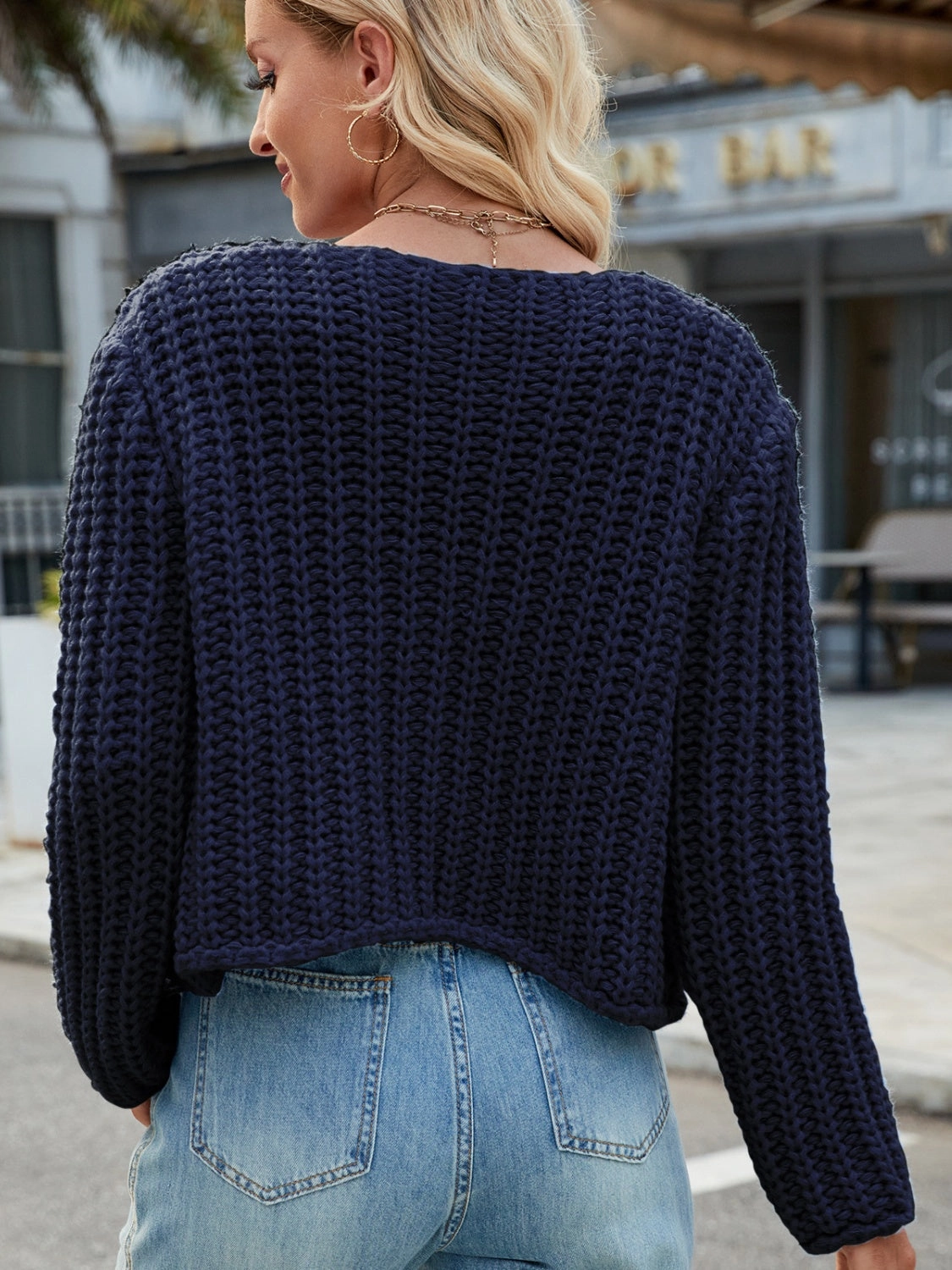 Save Today Only Shop Grab Now Round Neck Button Up Cardigan With Pockets