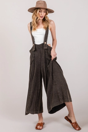 Sage   Fig Full Size Wide Strap Wide Leg Overalls Daily Deal Frenzy MustHave Gift Ideas