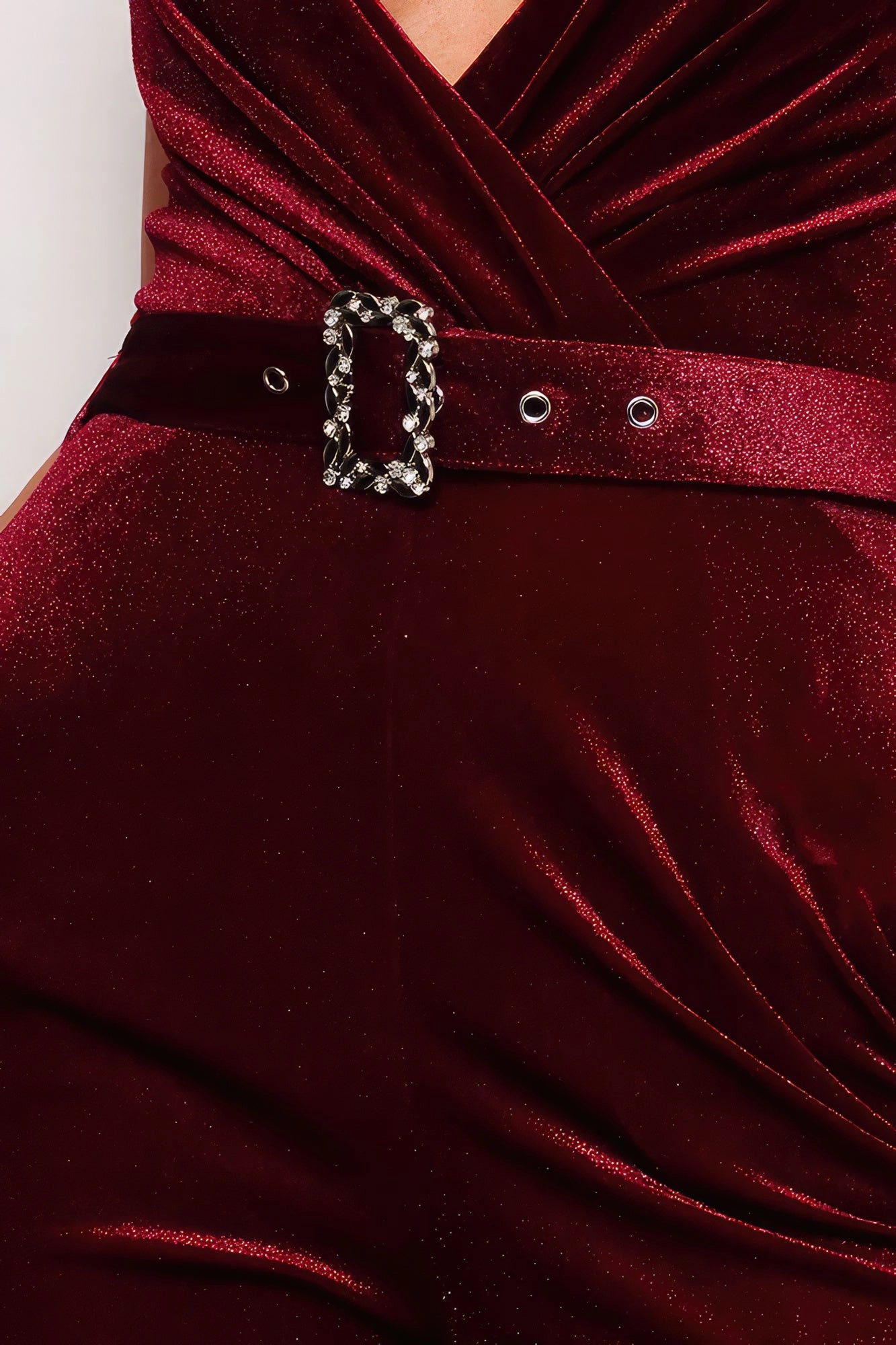 Samba Rhinestone Belt Velvet Jumpsuit Hot Sale Alert