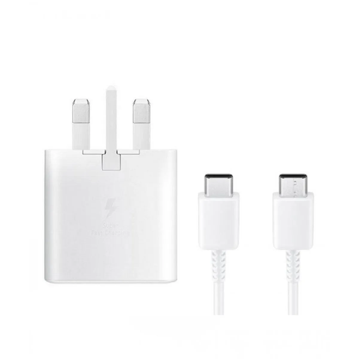 Samsung 25W 3 Pin Charger With Cable - White Todays Special Picks Todays Best Deal