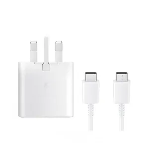 Samsung 25W 3 Pin Charger With Cable - White Todays Special Picks Todays Best Deal