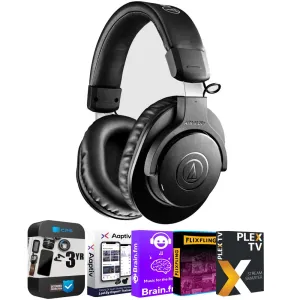 Audio-Technica M20X Wireless Professional Monitor Headphones   3 Year Protection Pack Special Deal Frenzy
