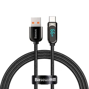 Todays Best Deal Baseus Display Fast Charging Data Cable Usb To Type-C 66W 2M Black