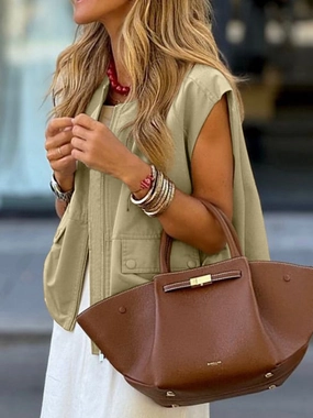 Ruched Hem Zip Up Vest Best Deal Today