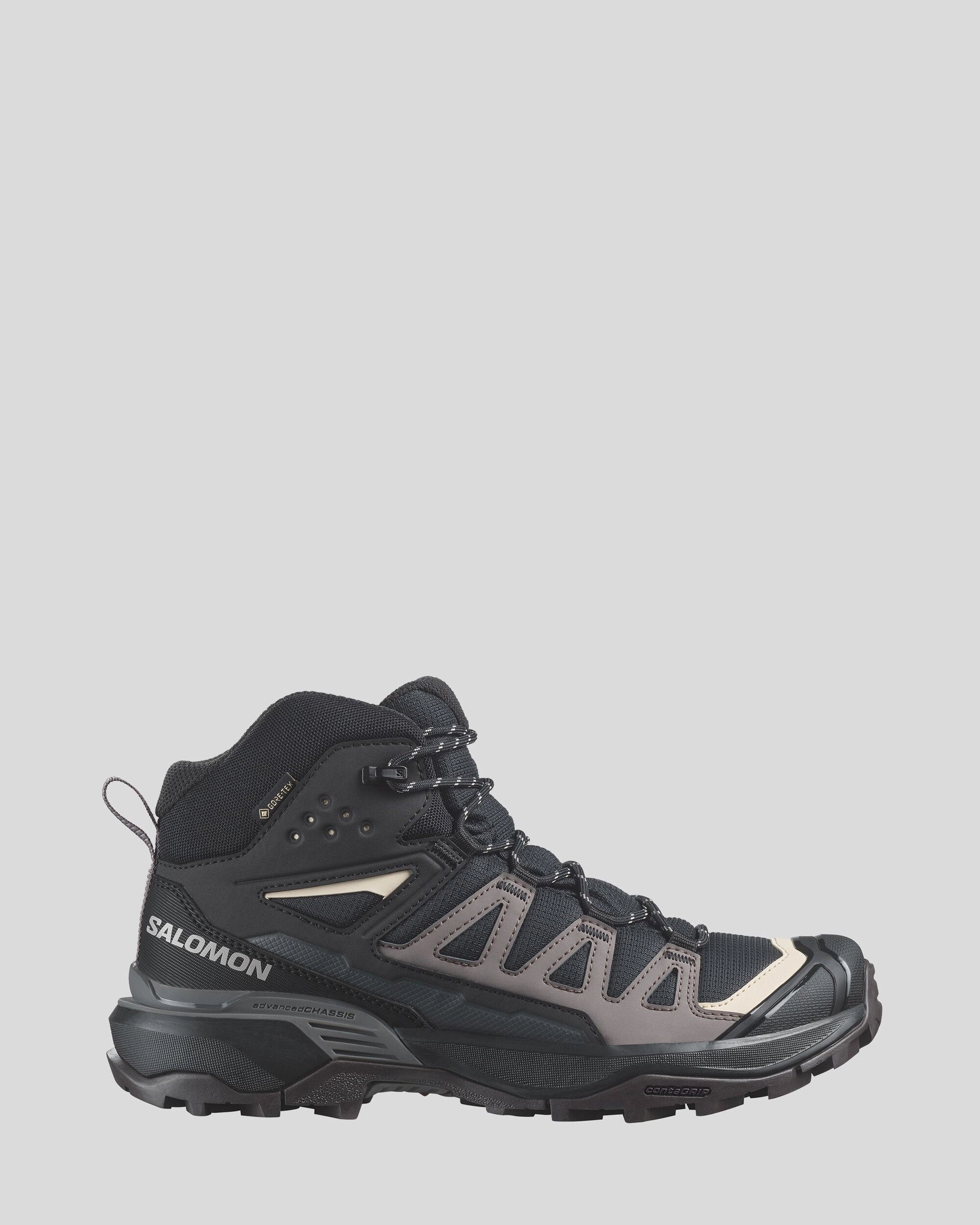 Todays Hot Savings Salomon X Ultra 360 Mid Gtx Women'S Hiking Boots - Black/Plum Kitten/Shale