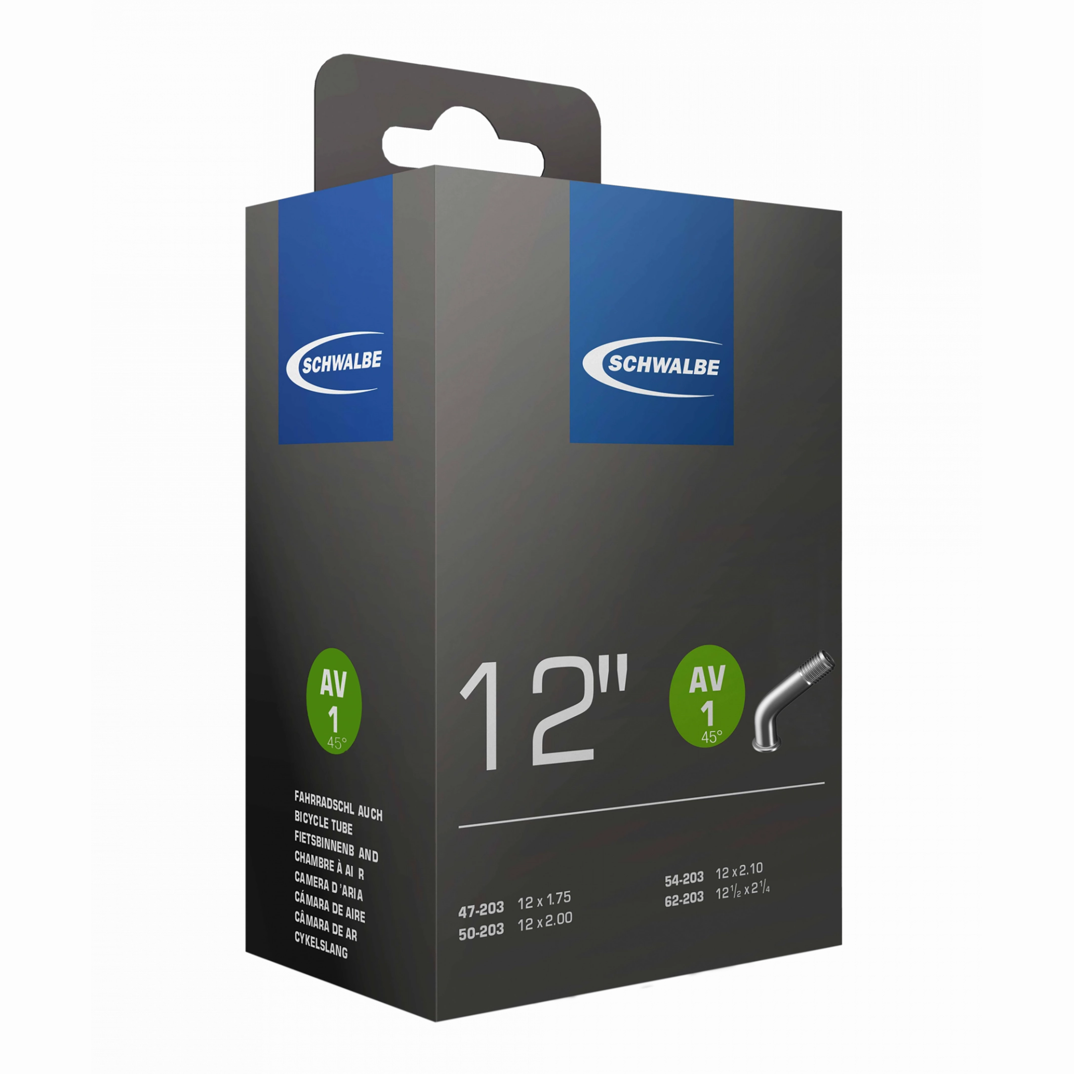 Schwalbe AV1 12x1.75/2.10 inner tube - 45 valve