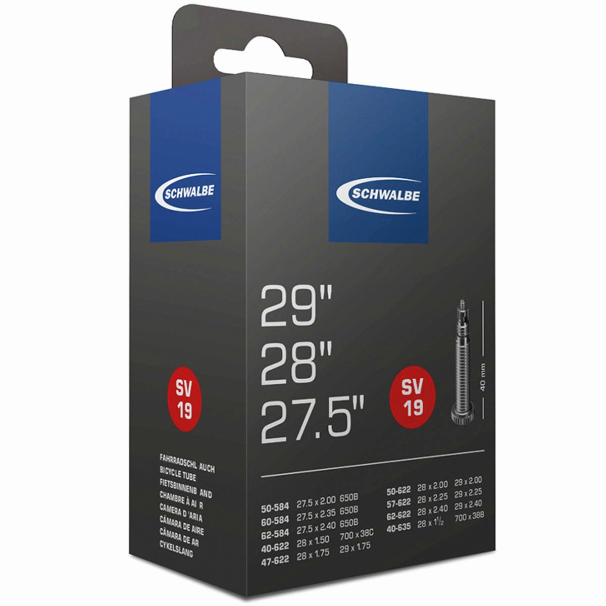 Schwalbe SV19 27.5/29 Inner Tube - Valve 40 mm