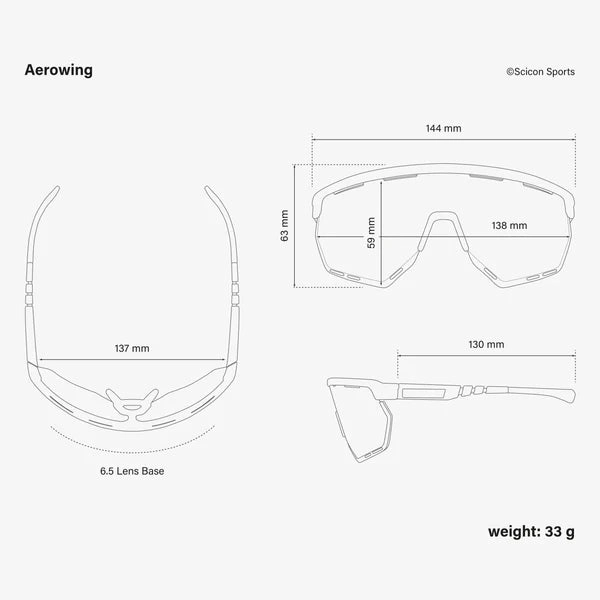 Scicon Aerowing sunglasses - White trail grun