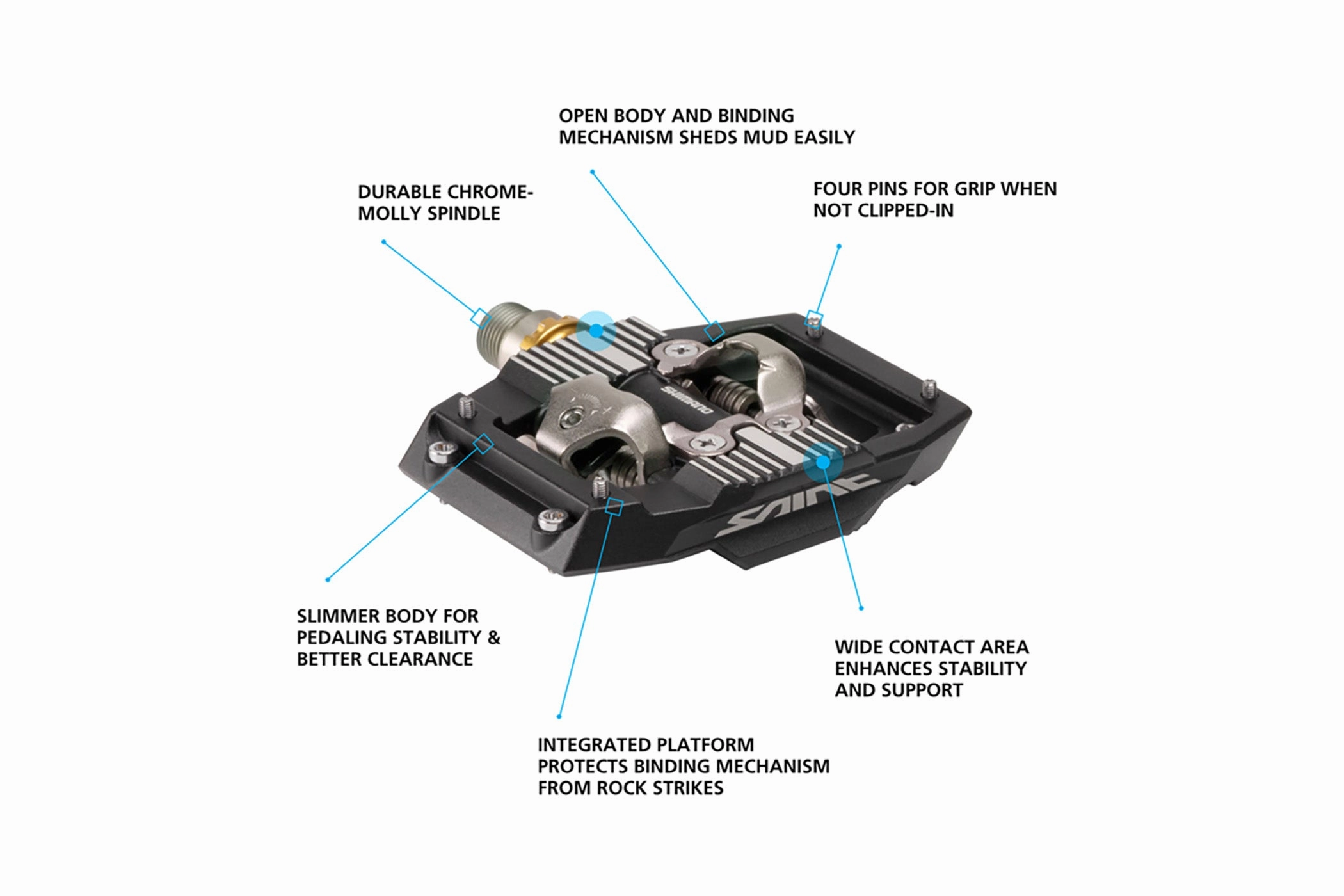 Shimano PD-M820 Saint Pedals Clipless Black