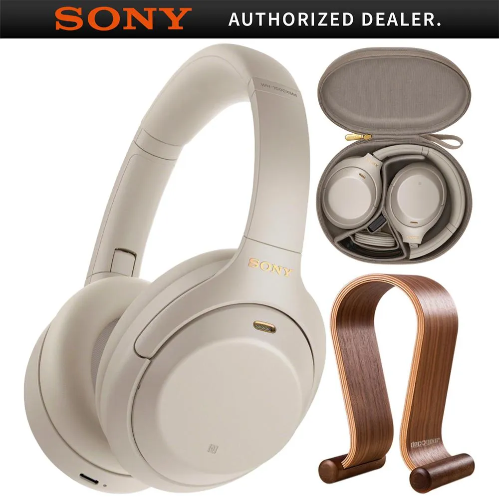 Online Exclusive Deal Grab the Deal Now Sony Wh1000Xm4/S Noise Cancelling Wireless Headphones   Wood Headphone Stand