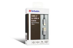 Perfect Gift Sale Verbatim Type C To A 2.0 Metallic Cable 120 Cm - Grey