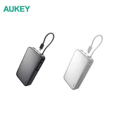MustHave Deals Aukey Pb-Y48 Spark Sling 100W 20000Mah Compact Fast Charging Power Bank Built-In Usb-C Cable