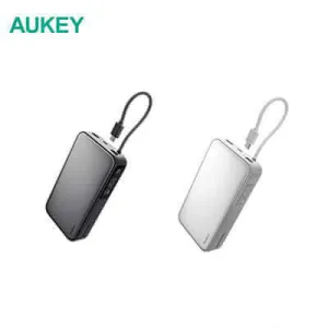 MustHave Deals Aukey Pb-Y48 Spark Sling 100W 20000Mah Compact Fast Charging Power Bank Built-In Usb-C Cable