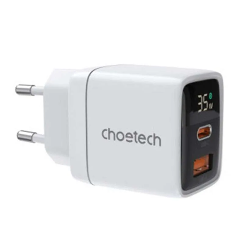 Choetech Pd6052 Pd35W Usb-C & Usb-A Gan Charger With Display Special Price Offer