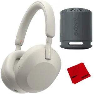 Sony Wh-1000Xm5 Wireless Noise Canceling Headphones (Silver) Bundle W/ Xb100 Speaker Trending Deals Today Hot Deals Today