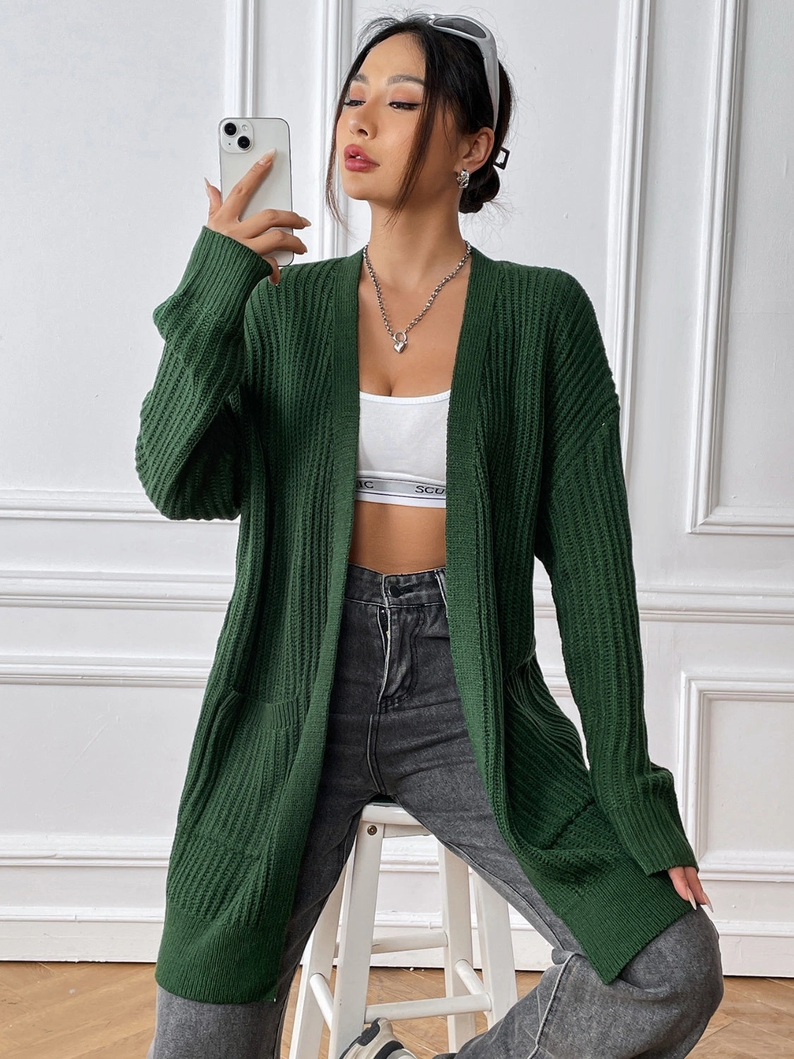 Open Front Long Sleeve Cardigan Mega Sale Now Grab It Now