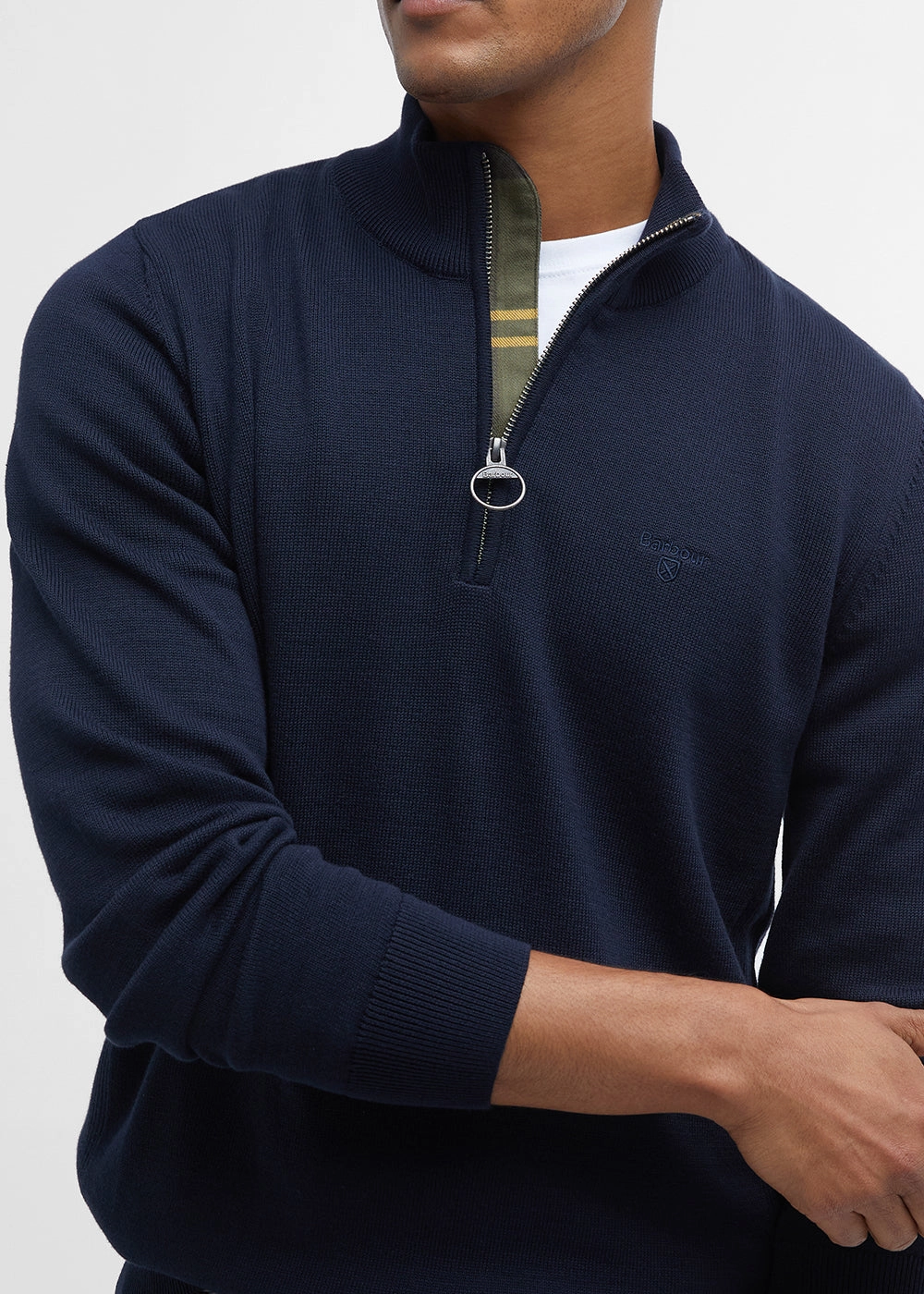 MustHave Deals Cotton Half Zip Knitted Jumper