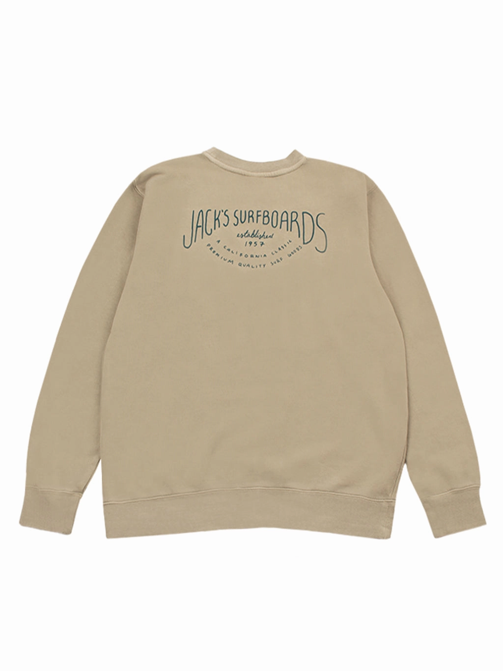 Crescent Pigment Dyed Crew Neck Sweatshirt - Cement Last Chance Offer Trending Savings Now
