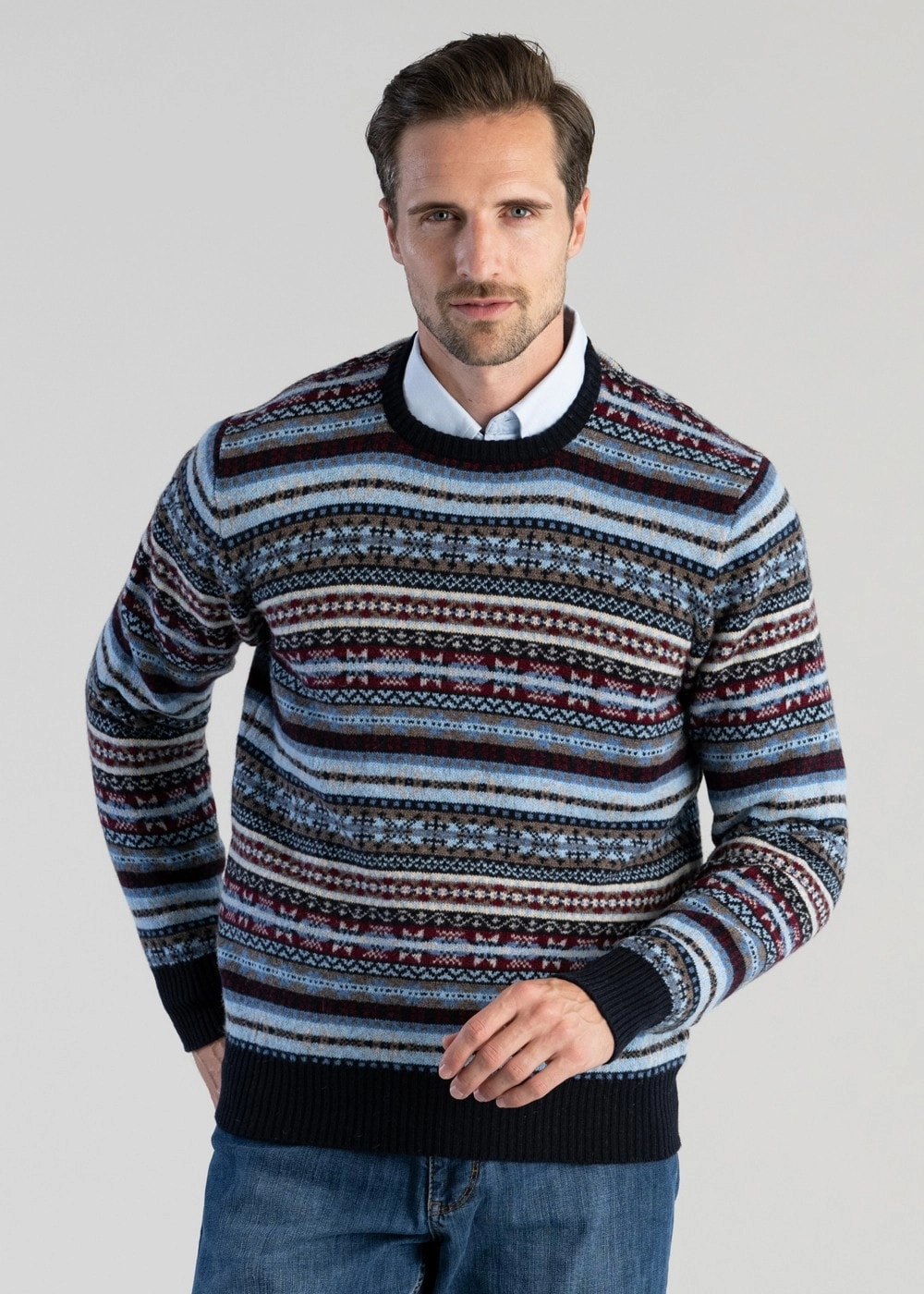Clearance Steal Today Lambswool Fairisle Crew