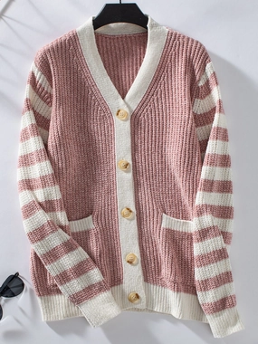 Flash Sale Alert Now Shop Smart Deals Striped Button Up Long Sleeve Cardigan