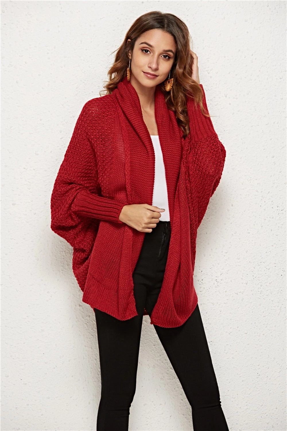 Online Exclusive Steal Online Exclusive Deal Angel Wings Open Front Batwing Sleeve Cardigan