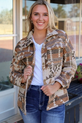 Geometric Dropped Shoulder Collared Jacket Today Only Discount Shop Grab Savings