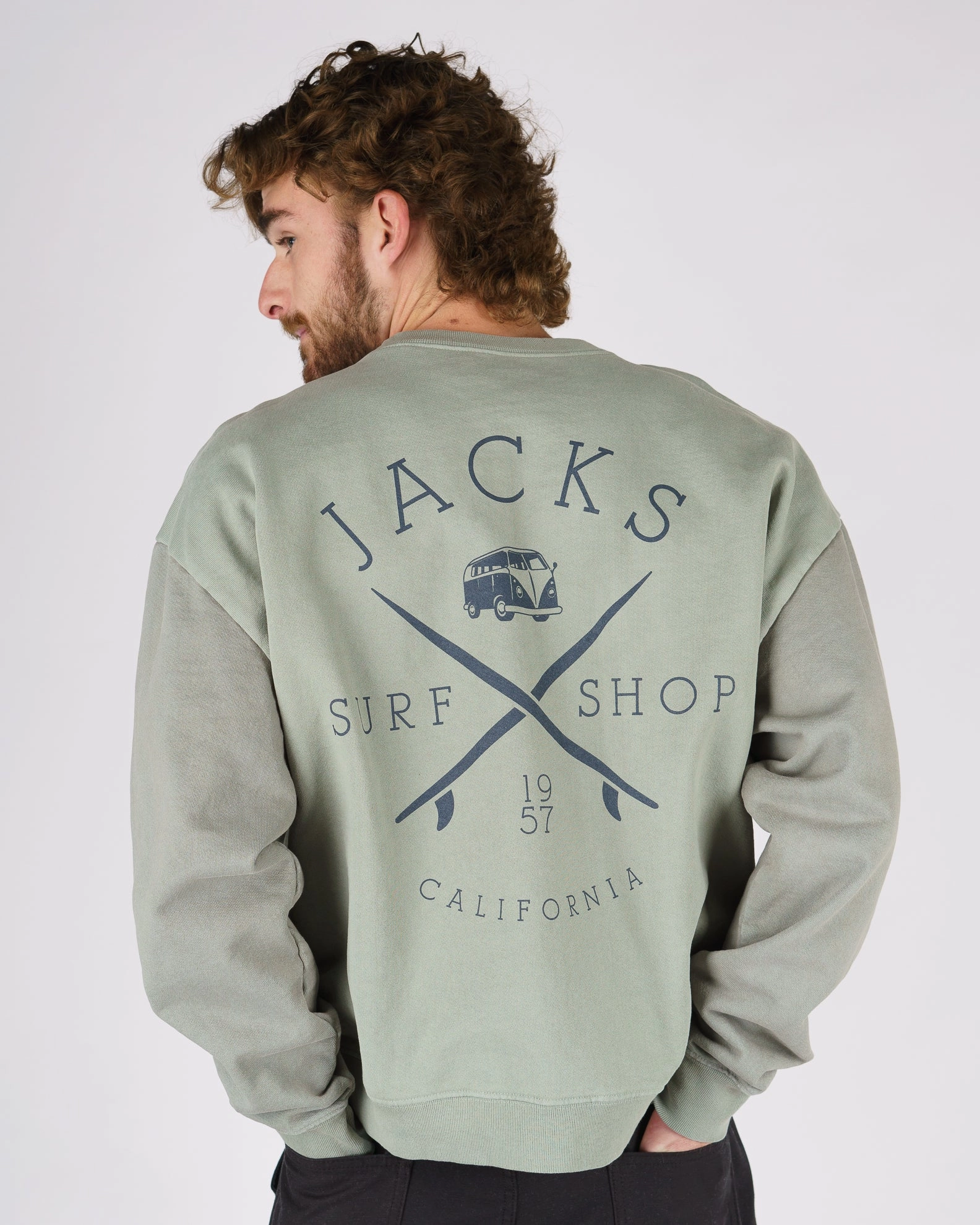 Bus Stop Heavyweight Crewneck - Sage Online Exclusive Steal Hot Pick Online