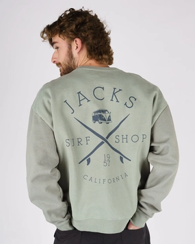 Exclusive Online Deal Bus Stop Heavyweight Crewneck - Sage