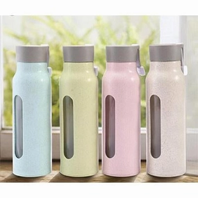 Best Deal Alert Eco Wheat Straw Glass Bottle