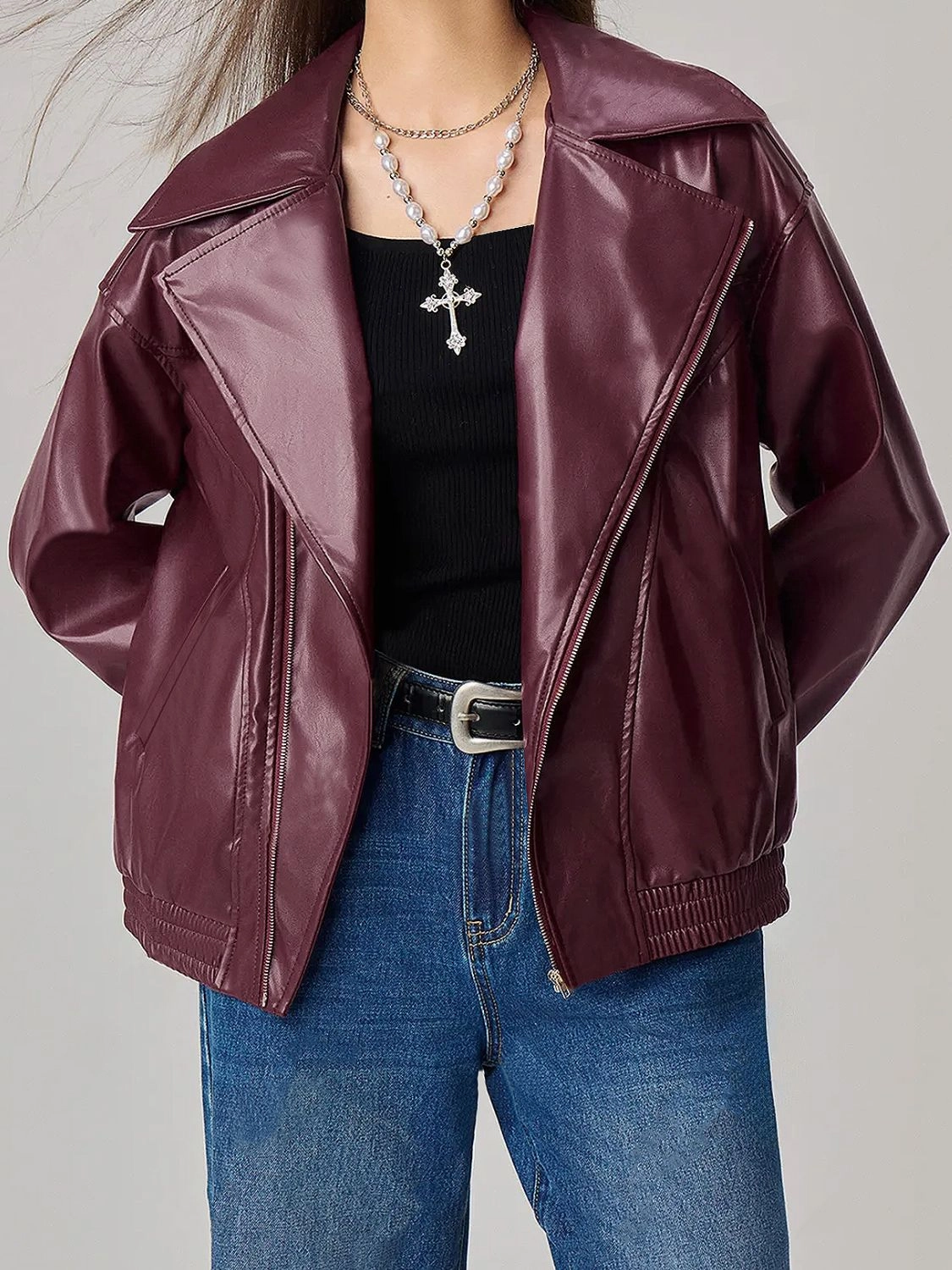 Gift Ideas Galore Zip Up Drop Shoulder Jacket