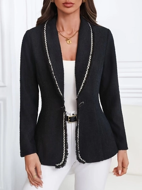Single-Breasted Lapel Collar Blazer Steal Todays Offer