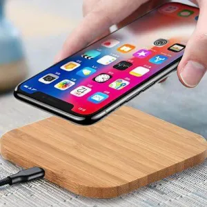 Slim Wood Portable Qi Wireless Charger Trending Hot Deal