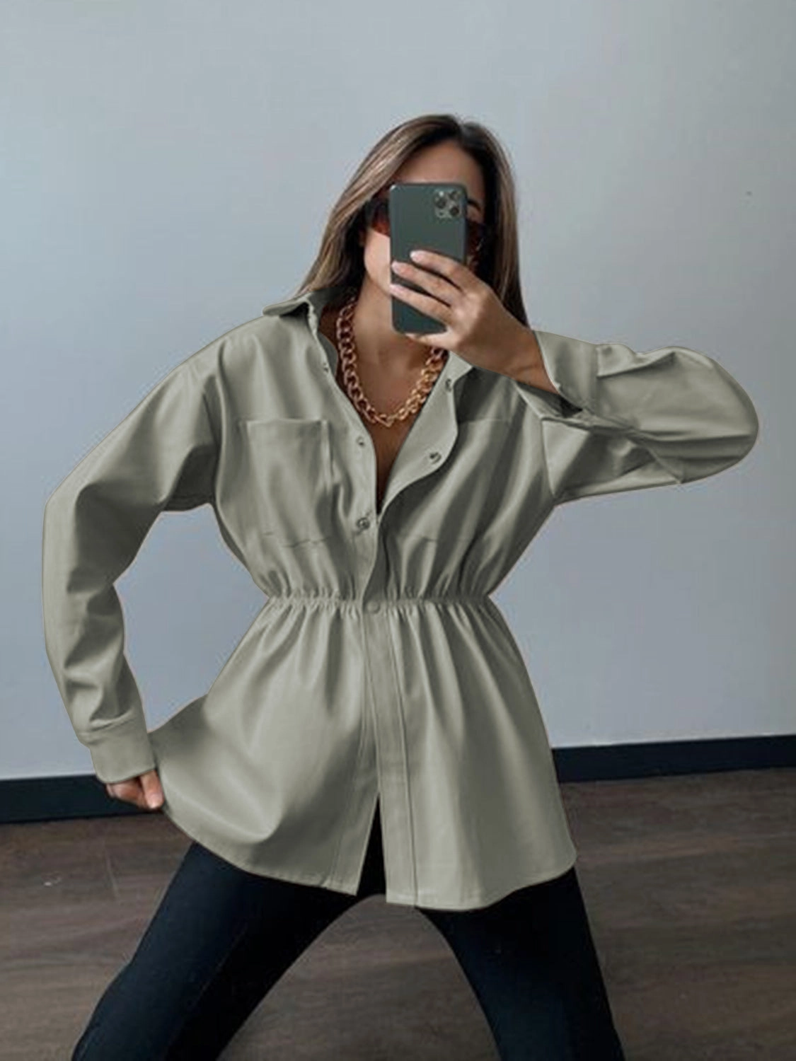 Snap Down Collared Jacket Best Seller Deal