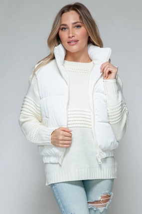 Snobbish Fine Fur Lining Quilted Vest Special Surprise Sale