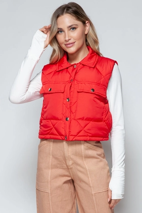 MustHave Deals Shop Now Save Snobbish Snap Down Quilted Crop Vest