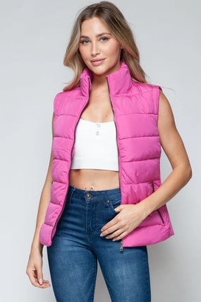 Limited Time Offer Snobbish Zip Up Turtleneck Vest With Pockets