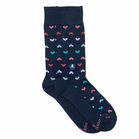 Limited Edition Offer Socks That Find A Cure Navy Hearts
