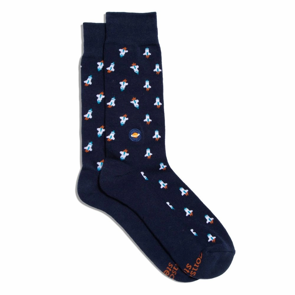 Socks That Support Space Exploration - Racing Rocket Ships Hot Offer Inside