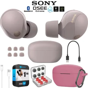 Grab Todays Deal Todays Best Deal Sony Noise Canceling Truly Wireless Earbuds, Smoky Pink W/ Warranty Bundle